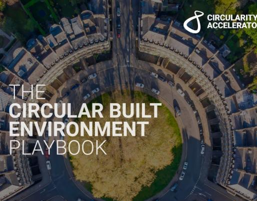 Circular construction representation. Report´s cover.