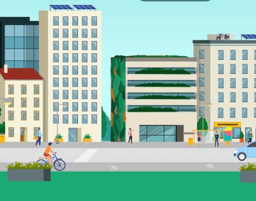 Infographic of a city