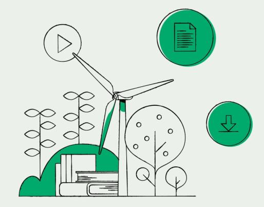 Illustration of renewable energies and energy communities support.