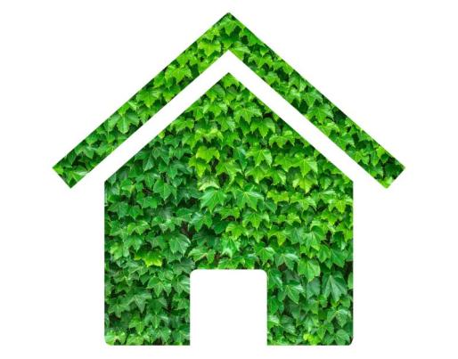 Illustration of a sustainable house