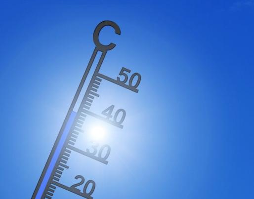 High temperature on thermometer