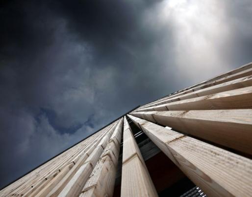 Wooden buildings, sustainability.