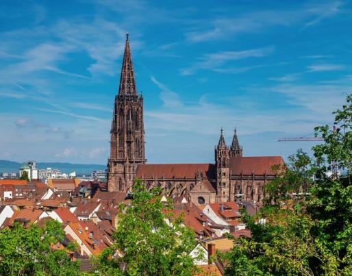 View of the city of Freiburg, Germany