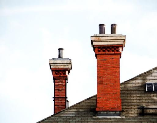 Chimneys on a house´s roof