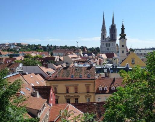 View of the city of Zagreb, Croatia