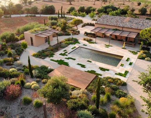 Areal overview of the single-family house in Mallorca