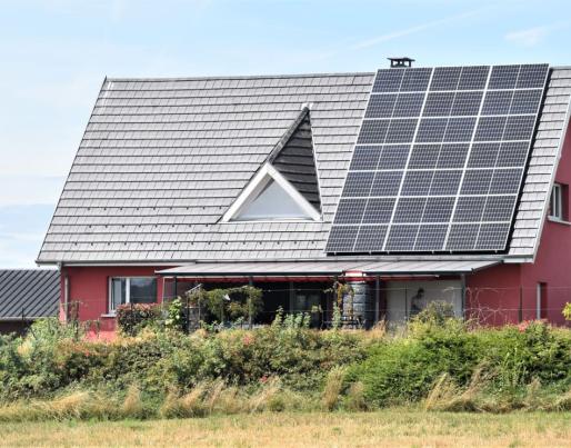 house solar panels country