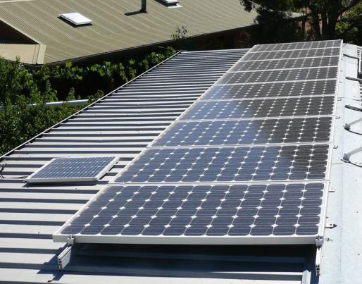 solar panels building rooftop
