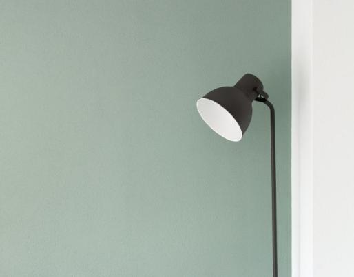 A lampshade in a room