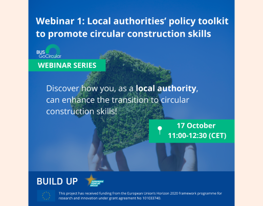 Local authorities’ policy toolkit to promote circular construction skills - WEBINAR