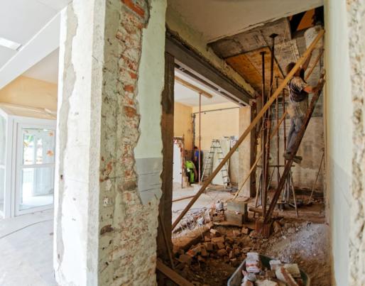building renovation walls material