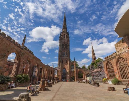 View of Coventry town centre, UK