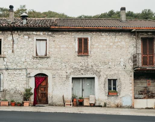 old italian house facade