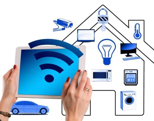Illustration of smart homes with smart controls
