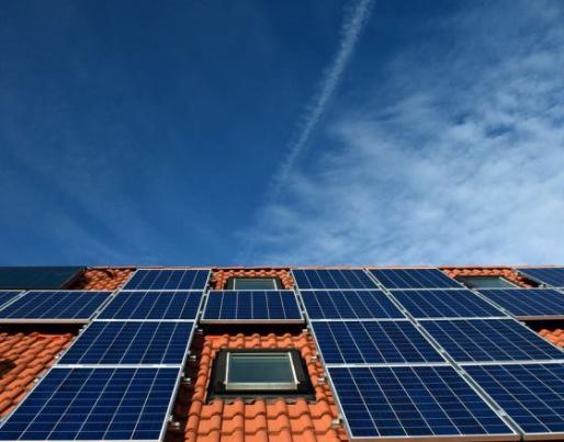 Solar system on building´s roof
