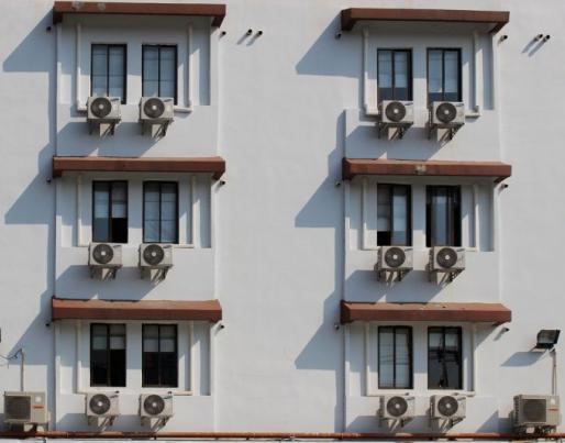 Air conditioners in a building