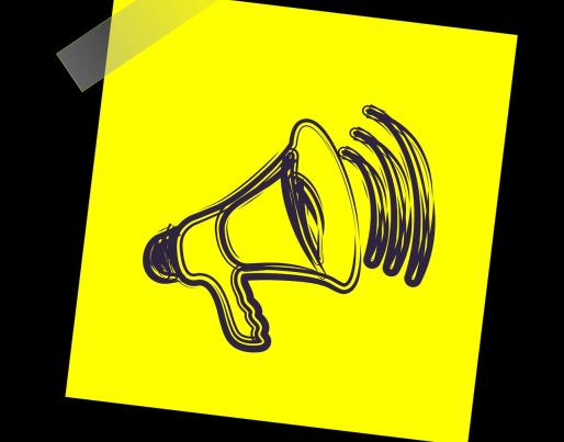 Megaphone, news announcement