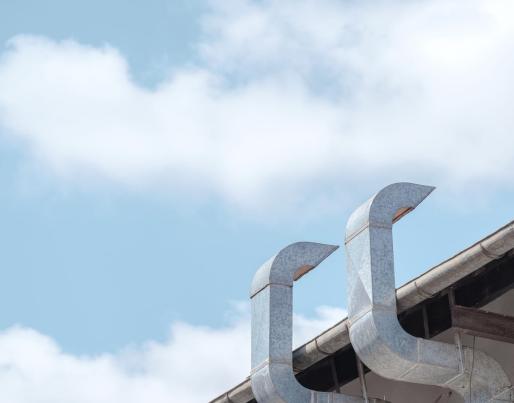 metal chimney sky rooftop