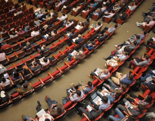 Event venue with audience