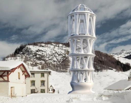 Front view of the White Tower in Mulegns