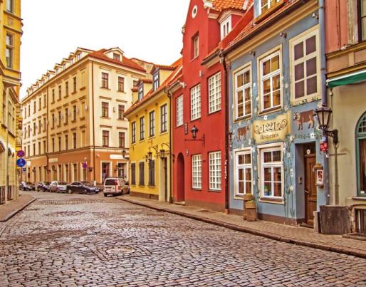 Street in Riga, Latvia