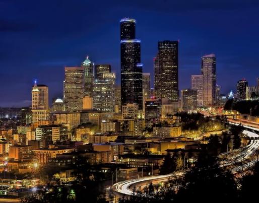 Illuminated city