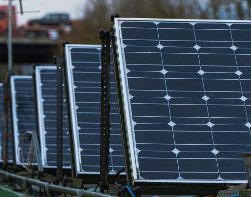 Solar panels on a roof