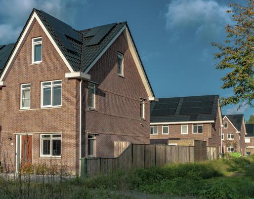 townhouses with PV on the roof