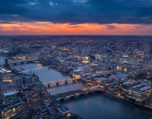 London at sunset