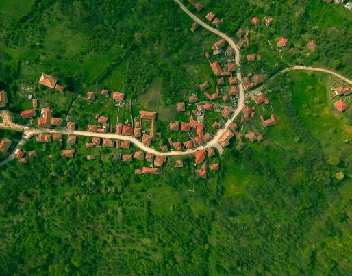A small village from above