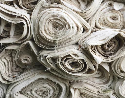 Rolls of fabric