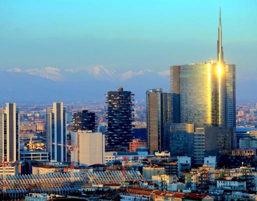 A view of Milan's skyscrapers