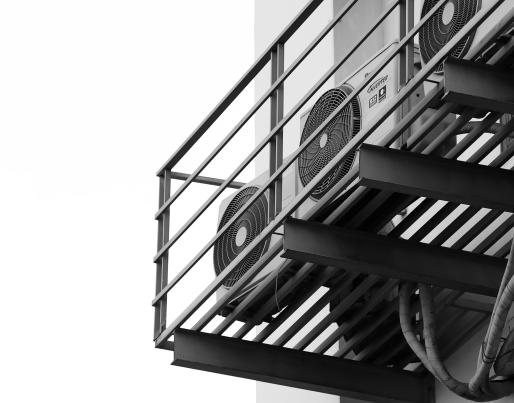 AC outdoor units on a building
