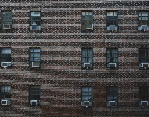 AC outdoor units on a building