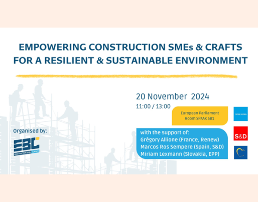 Empowering SMEs & Crafts for a resilient & sustainable built environment