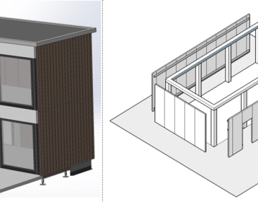 Sketches of the demo sites portraying one on the left in Brussels and one on the right in Barcelona.