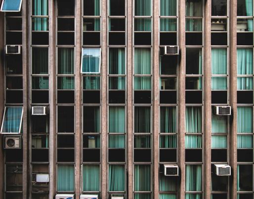 Air conditioning units outside a building