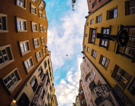 Yellow buildings