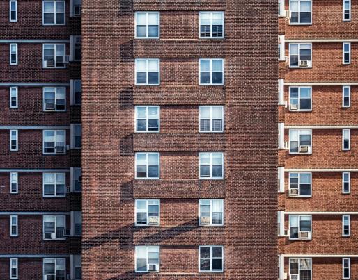 A tall residential building