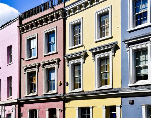 Colorful terraced houses