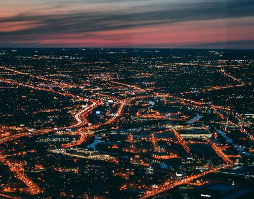 A city at night
