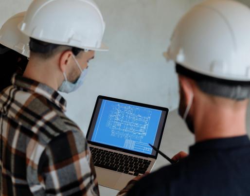 A project on a laptop