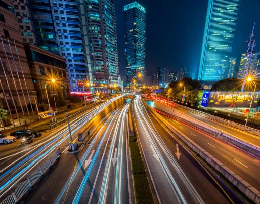 A city at night