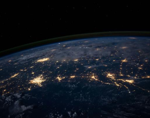 A view of the earth from outer space