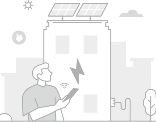 A graphic of a plus energy building