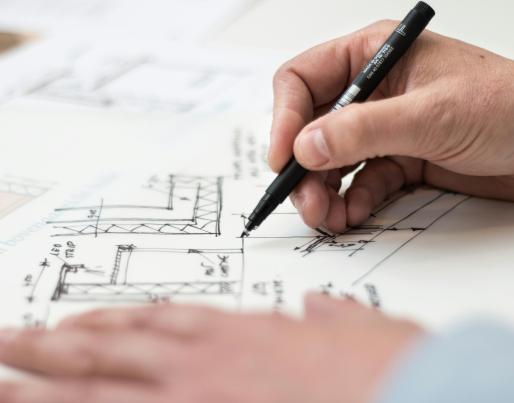 An architect drawing