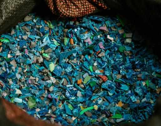 A bag containing plastic