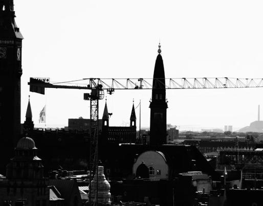 city ​​with old and new buildings