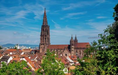 View of the city of Freiburg, Germany
