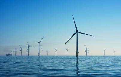 An off-shore wind farm